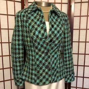 3/$20 CLOSET CLOSING  SILK BLEND TWEED BLAZER